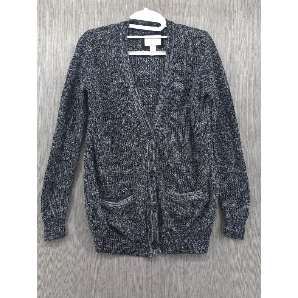 Forever 21 Sweater Size S Cardigan V-Neck Button Grandpa Gray Knit